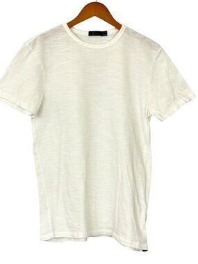 G/FORE Men's Solid White T-Shirt Golf 100% Cotton Slub Short Sleeve EUC Size S